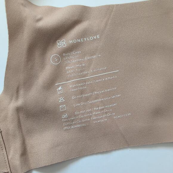 Honeylove Nude Crossover Wireless Sand Seamless Padded Bra Size Small - Picture 4 of 9